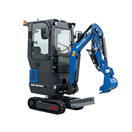 Minikoparka RIPPA R10 — obsługa dwustronna, zamknięta kabina, silnik Briggs & Stratton, wysięgnik teleskopowy z bocznym przesuwem [LP02010983U06-JSS]