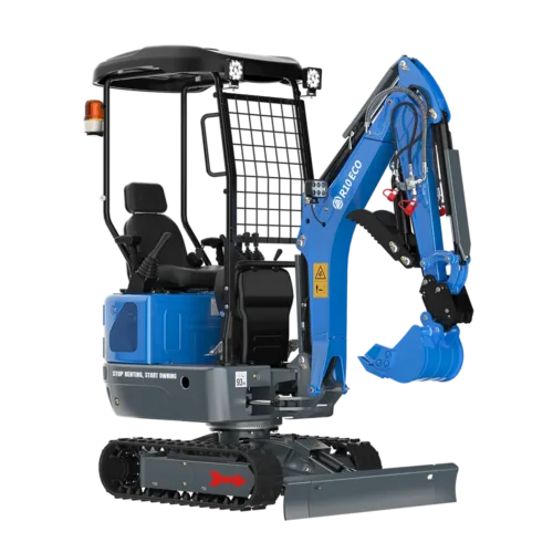 Minikoparka RIPPA R10 — obsługa dwustronna, dach ochronny, silnik Briggs & Stratton, wysięgnik teleskopowy z bocznym przesuwem [LP02010983U06]