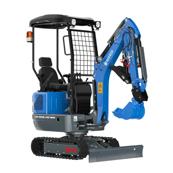 Minikoparka RIPPA R10 — obsługa dwustronna, dach ochronny, silnik Briggs & Stratton, wysięgnik teleskopowy z bocznym przesuwem [LP02010983U06]